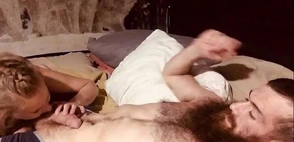  Step son gets blowjob from his step mom for breakfast!!